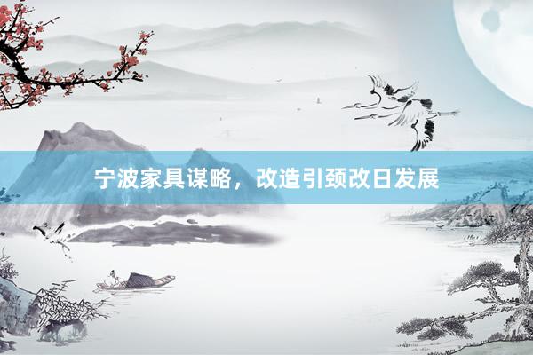 宁波家具谋略，改造引颈改日发展